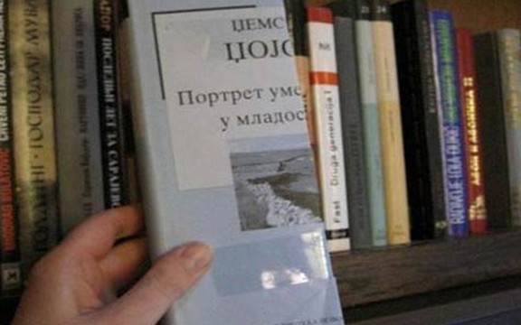 Pretesterisao knjige na pola da bi stale na policu (Foto)