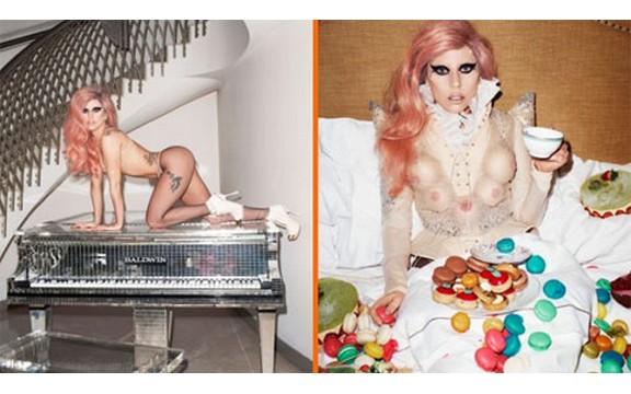 Lejdi Gaga golišava pozirala na klaviru i obukla se u gole grudi (Foto)