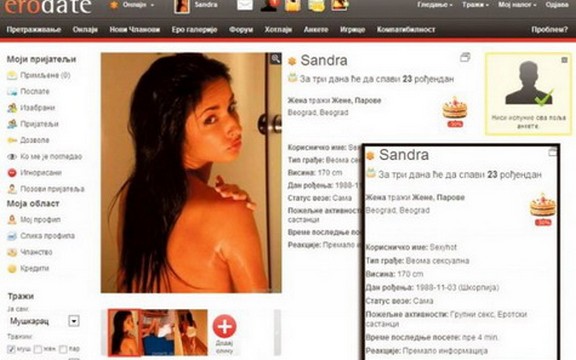 Seksi Sandra traži seks preko interneta (Foto)