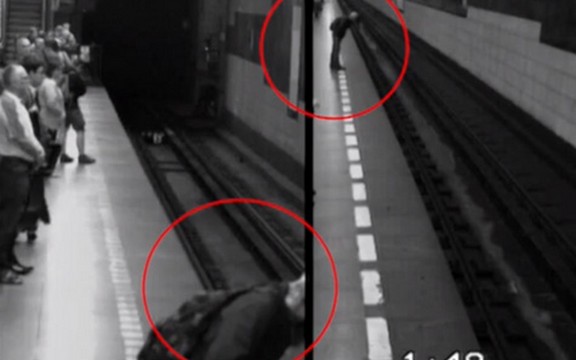 Neverovatna sreća - Žena pala pod voz i preživela! (Video)