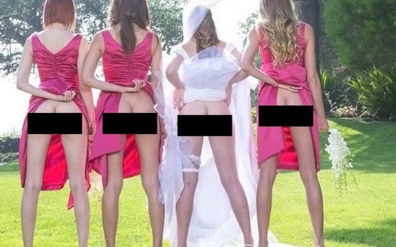 Novi trend na venčanjima: Mlade i deveruše pokazuju gole guze! (Foto)