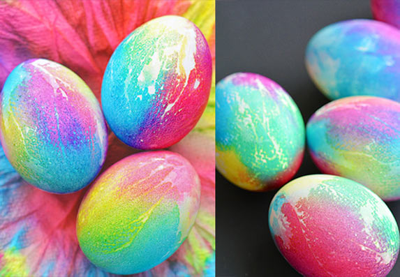 Farbanje vaskršnjih jaja tehnikom Tie Dye! Prekrasne dugine boje! (RECEPT)