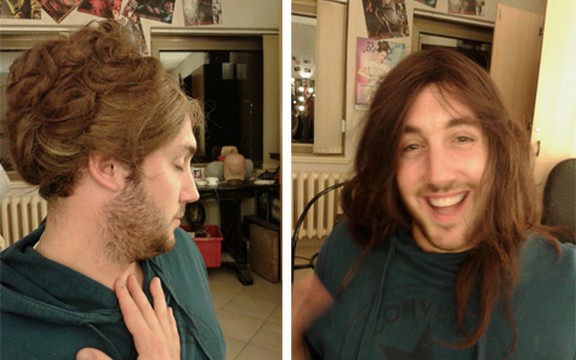 Petar Strugar pokazao kako ženstveno nosi punđu i dugu kosu, naravno, uz bradu i brkove! (Foto)