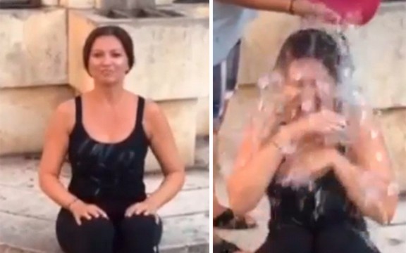 Ledeni izazov: I Nina Badrić se polila vodom! (Video)