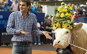 Rodžer Federer dobio na poklon kravu! (Video)